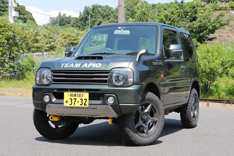 ジムニー JB23 アピオTS3 カスタムコンプリート×オプション：タクティカルフロントグリル×LINE-X塗装！