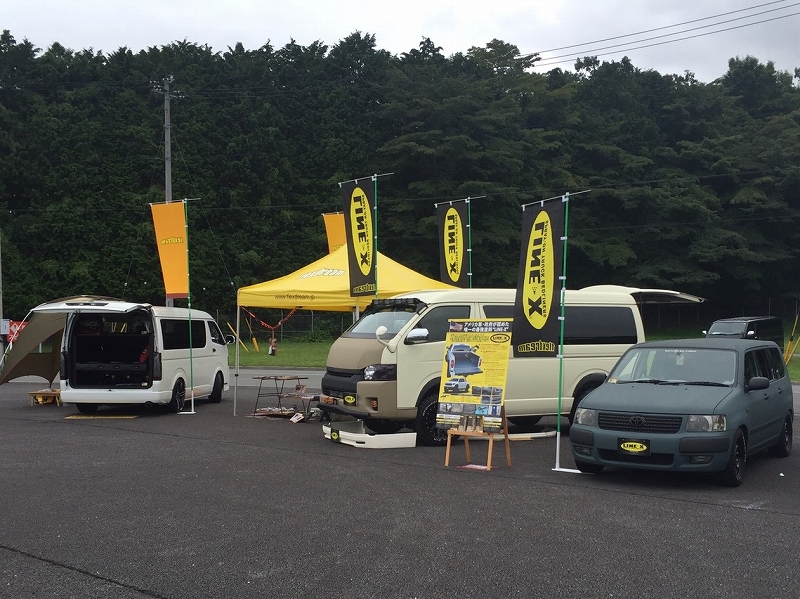 ハイエース200系＆サクシード LINE-Xカスタム車両をSBM中部に出展しました！