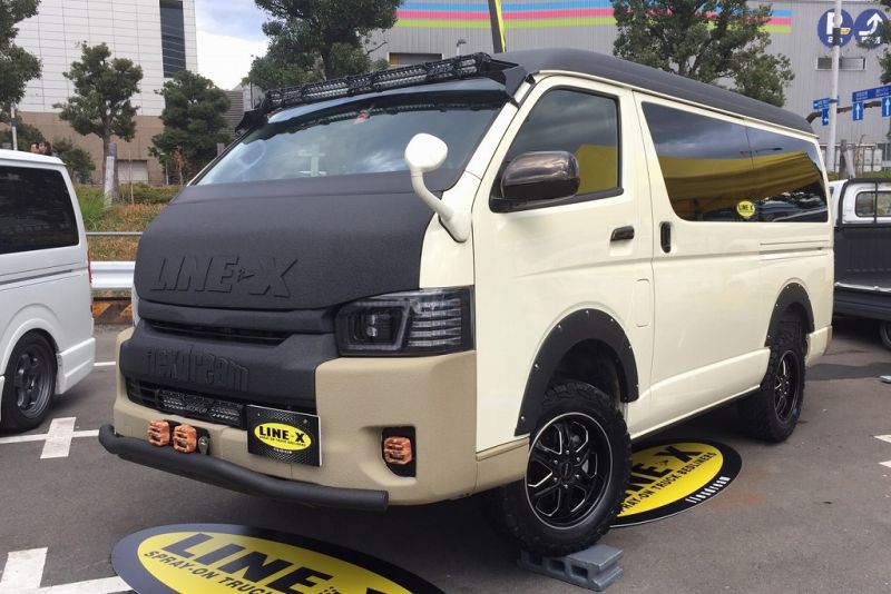 ハイエース200系 ワゴンGL リフトアップ LINE-X IPF カスタム 東京オートサロン2017出展車両 ハイエース200系 ワゴンGL リフトアップ LINE-X IPF カスタム 東京オートサロン2017出展車両