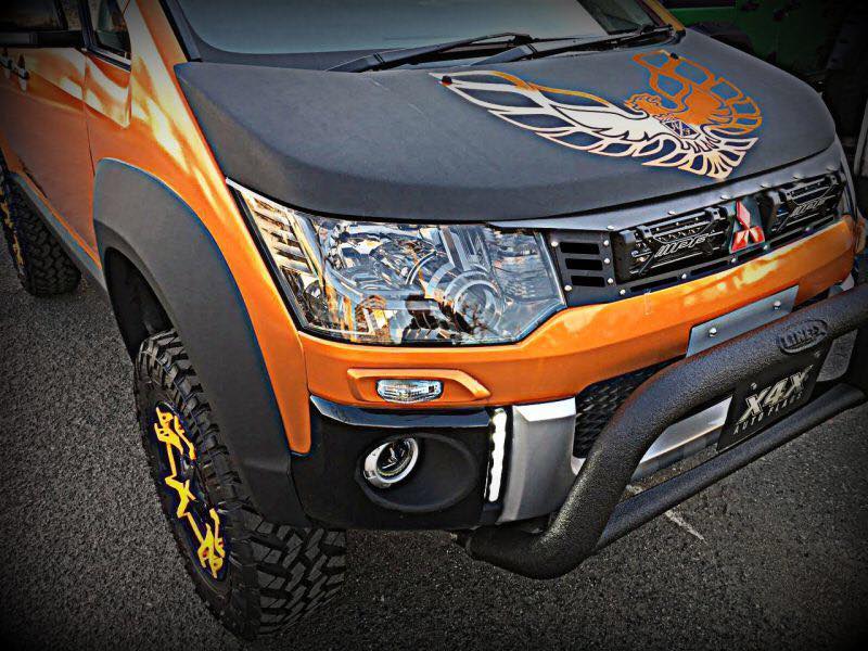 デリカd 5 フロントガード Goqbuto Roo Bar ゴクブト ルーバー Line X 福岡カスタムカーショー17に登場 Line X Auto Japan