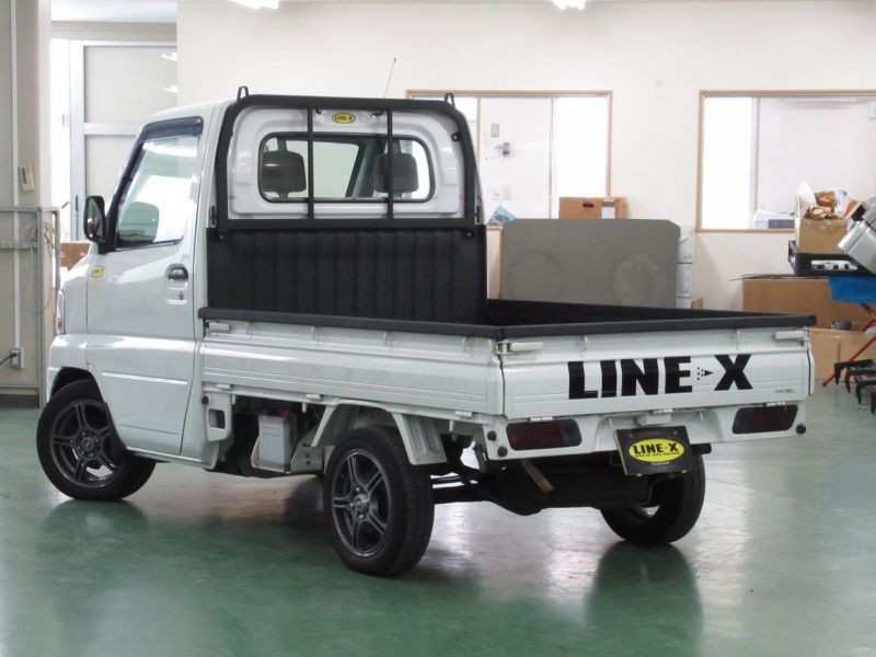 軽トラをカスタム ミニキャブのリフトアップ アゲトラ ワンオフフロントバンパー Line X ラインエックス 塗装 Line X Auto Japan