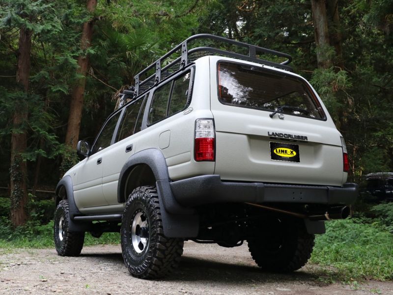 ランクル80角目四灯リフトアップカスタム Linex全塗装オールペイント Line X Auto Japan