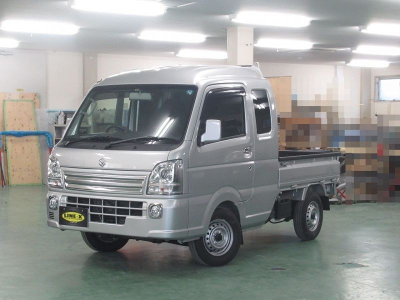 キャビンが広い『新型軽トラ』スズキ スーパーキャリィ 荷台をLINE-X（ラインエックス）塗装施工！荷台の傷・凹み・サビからガード！
