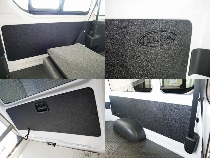 ハイエース0系バン ディーゼル四駆のスーパーロング Dx の内装をline Xでカスタムしながら傷防止 保護 重歩行フロアとの相性もバッチリ Line X Auto Japan