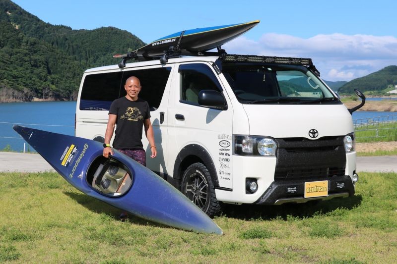 カヌー スラローム オリンピック日本代表 矢澤一輝選手のハイエース200系をLINE-X（ラインエックス）塗装でカスタム！