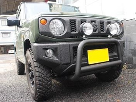 新型ジムニー Jb64w Jb74w フロントガード ルーフラック リアキャリア Line Xバージョンをご紹介 Line X Auto Japan